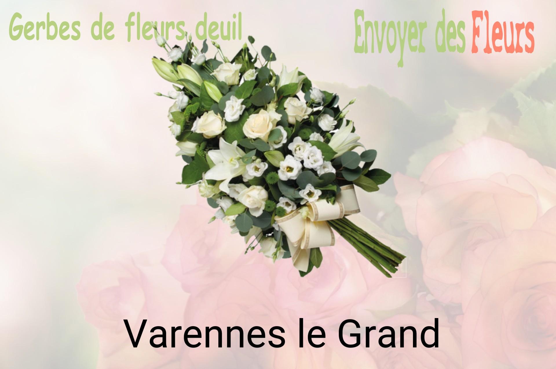 Gerbe de fleurs de deuil livrée à Varennes-le-Grand